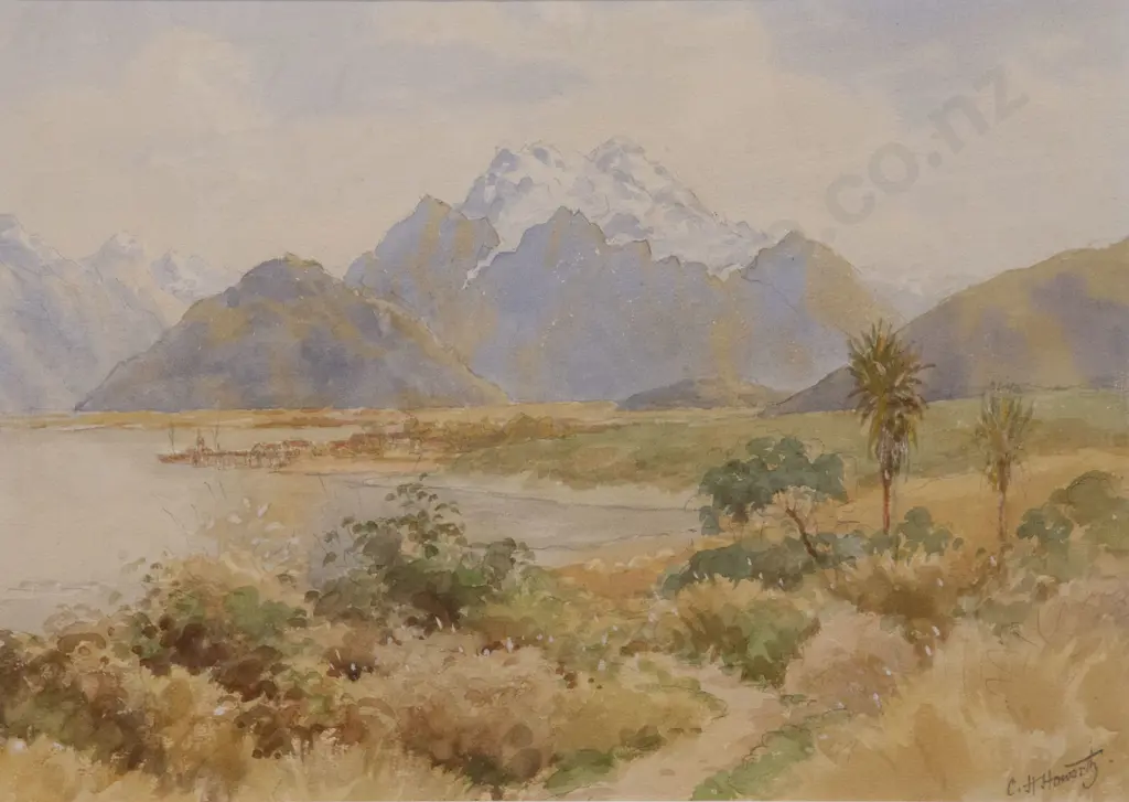 Charles Henry Howorth (1856 - 1945) - Mt Earnslaw from Glenorchy Image 1++
