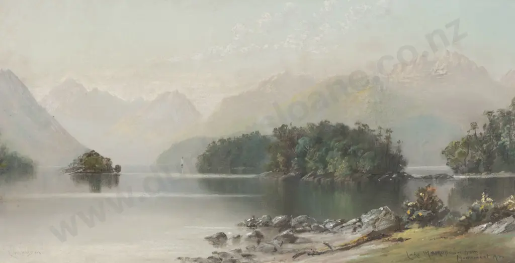 Laurence William Wilson (1850 - 1912) - Lake Manapouri from Monument Arm Image 1++