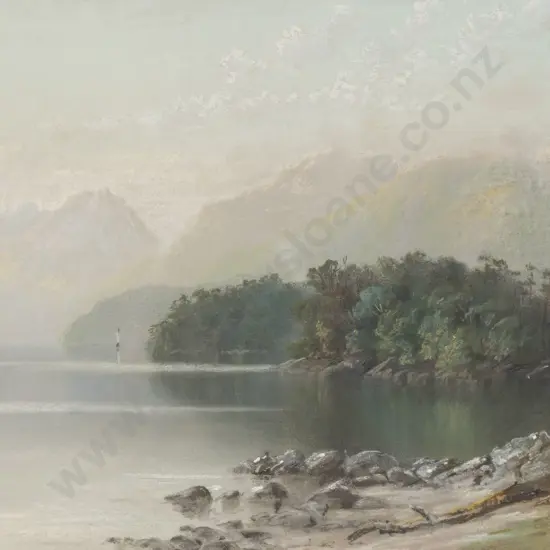 Laurence William Wilson (1850 - 1912) - Lake Manapouri from Monument Arm