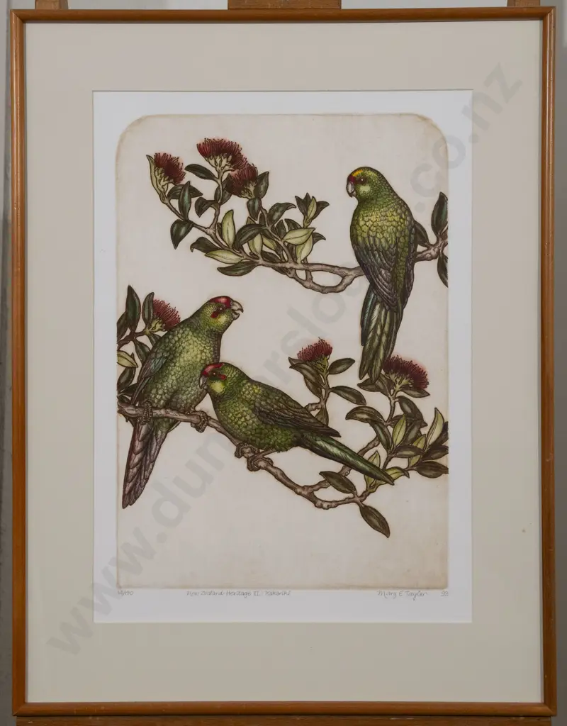 Mary E Taylor (b 1948) - New Zealand Heritage II: Kakariki Image 1++