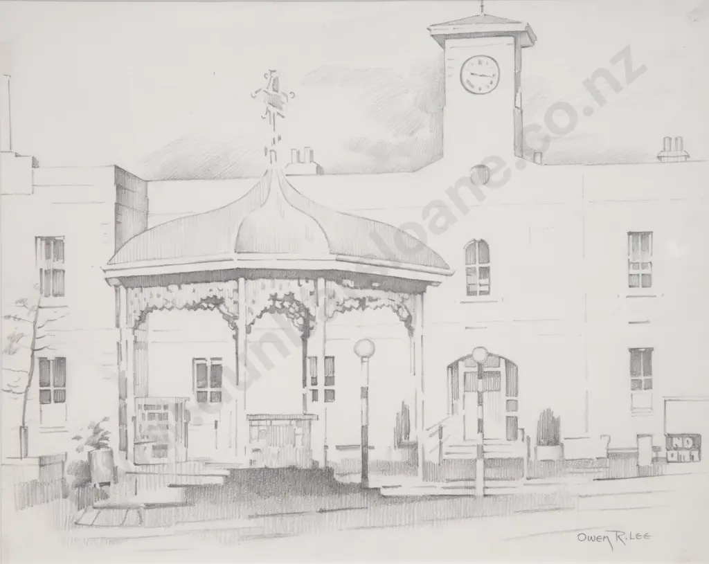 Owen Lee (1918 - 2003) - Market Place Blenheim Image 1++