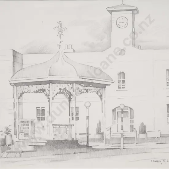 Owen Lee (1918 - 2003) - Market Place Blenheim
