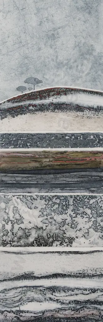 Brenda Hartill (b 1952) - Variations V - Earth Image 1++
