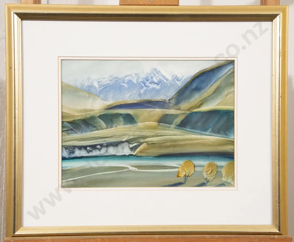 Jack Register (1936 - 2018) - Rangitata River from White Rock Image 1++