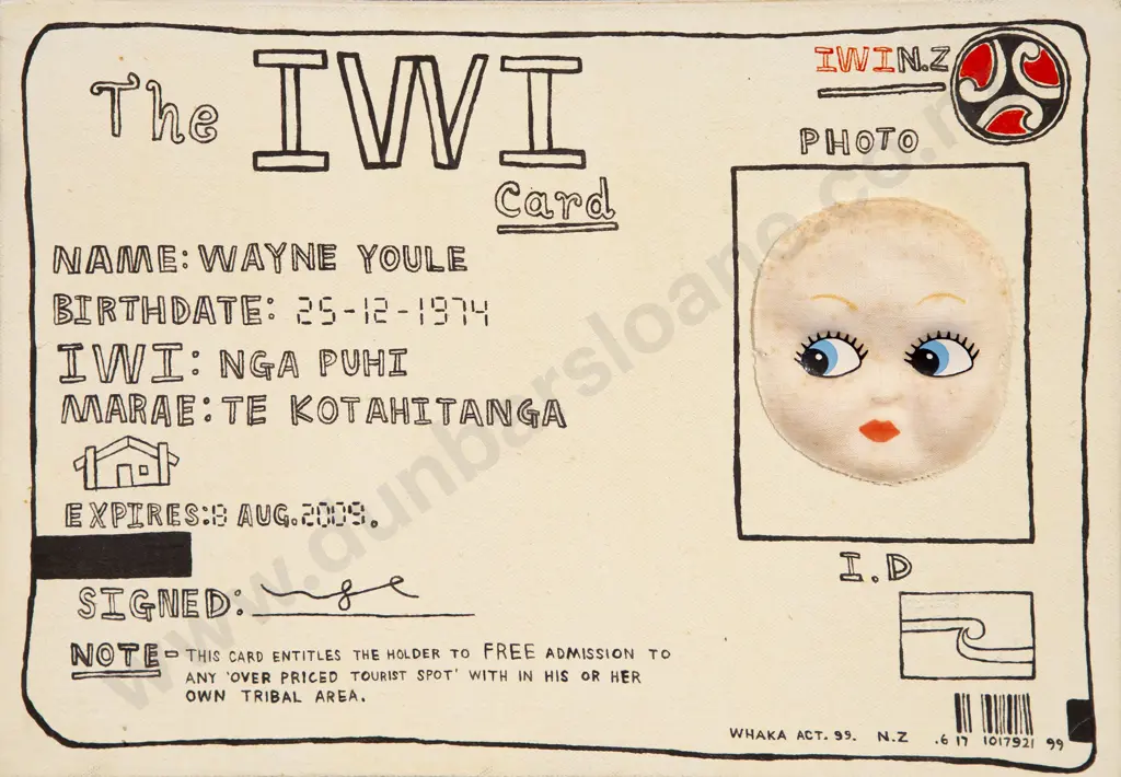 Wayne Youle (b 1974) - Iwi Card Image 1++
