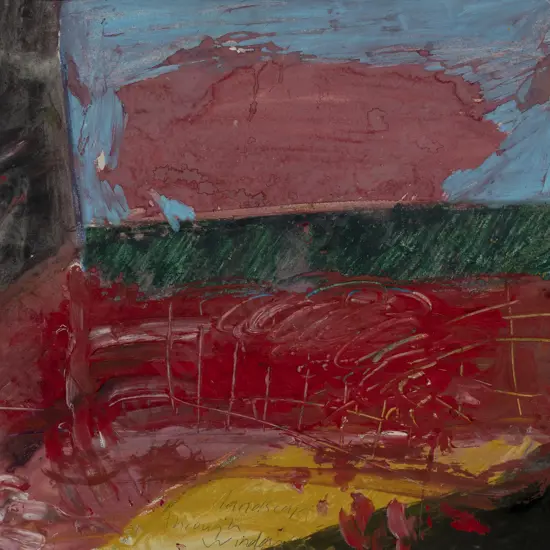 Jeffrey Harris (b 1949) - Landscape Through Window