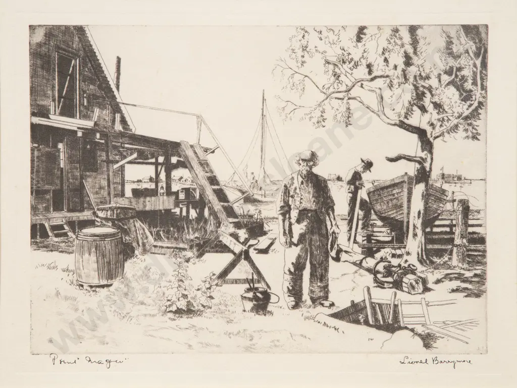 Lionel Barrymore (American 1878 - 1954) - Point Magu Image 1++