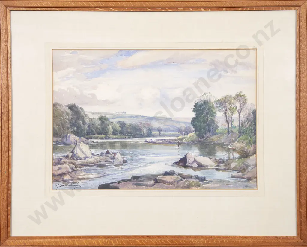 Samuel John Lamorna Birch (1869 - 1955) - Landscape with Fisherman Image 1++