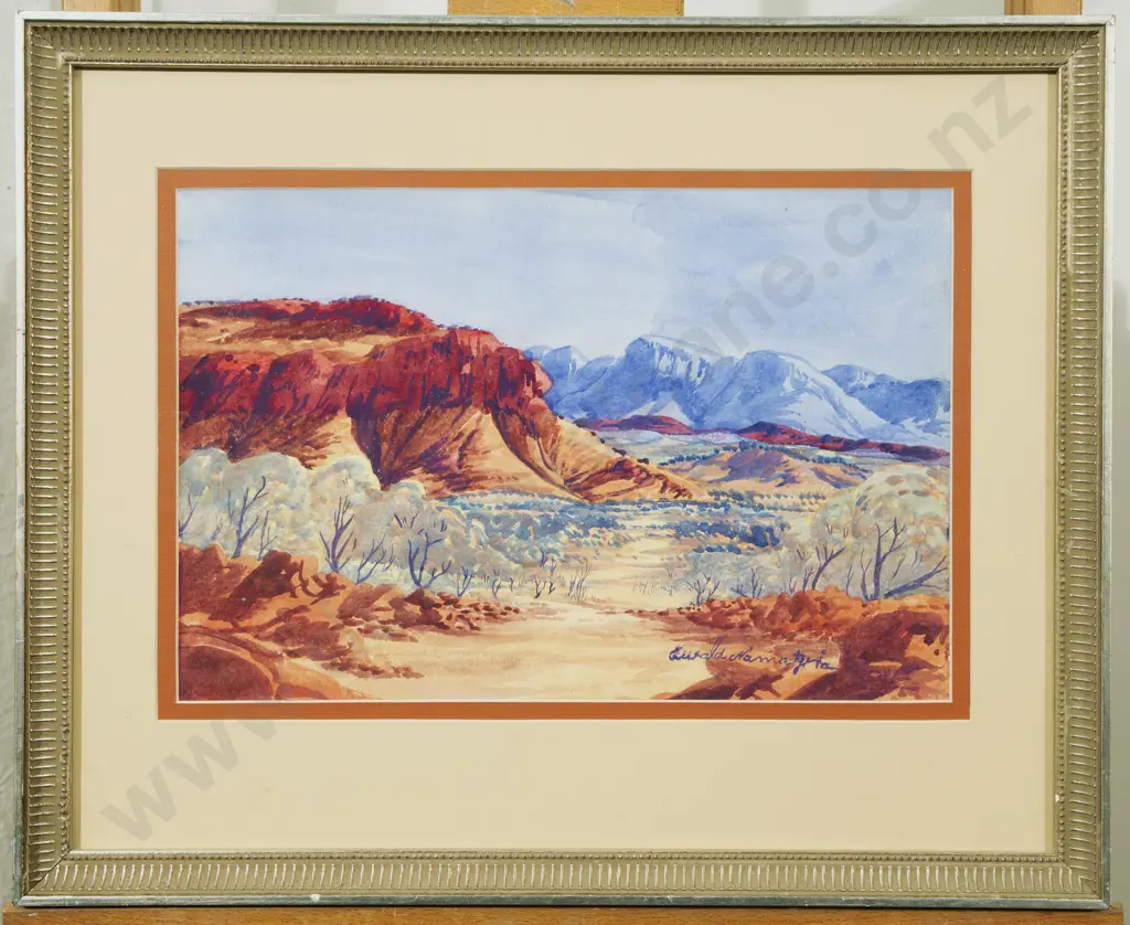 Ewald Namatjira (Australian 1930 - 1984) - Central Australian Landscape Image 1++