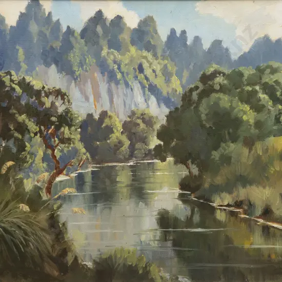 E B Lattey (1899 - 1986) - Mimi River Taranaki
