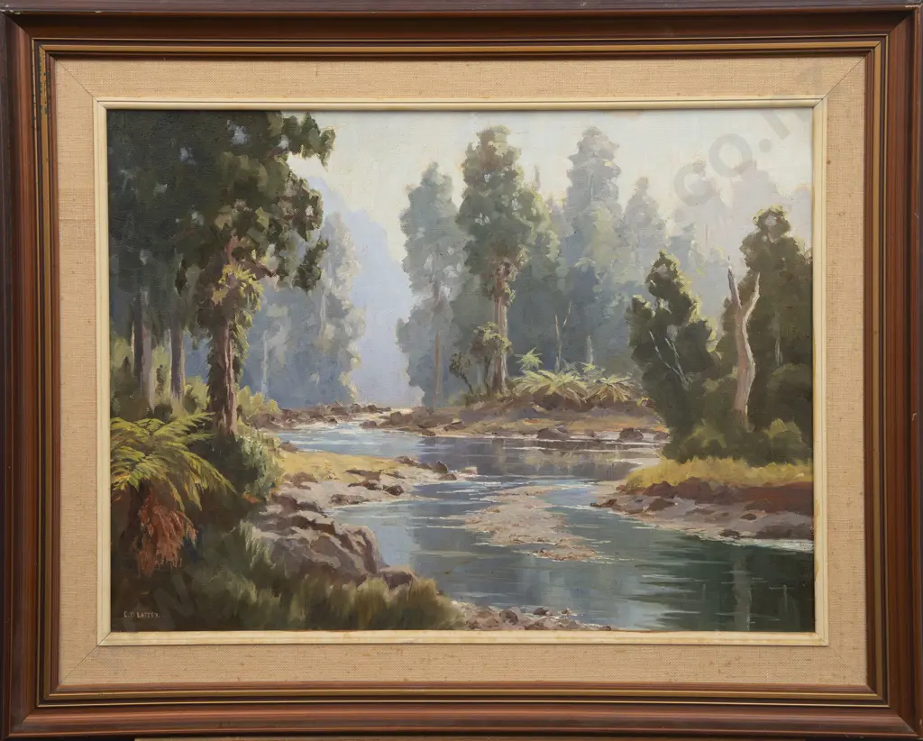 E B Lattey (1899 - 1986) - Hopuruahine Urewera Image 1++