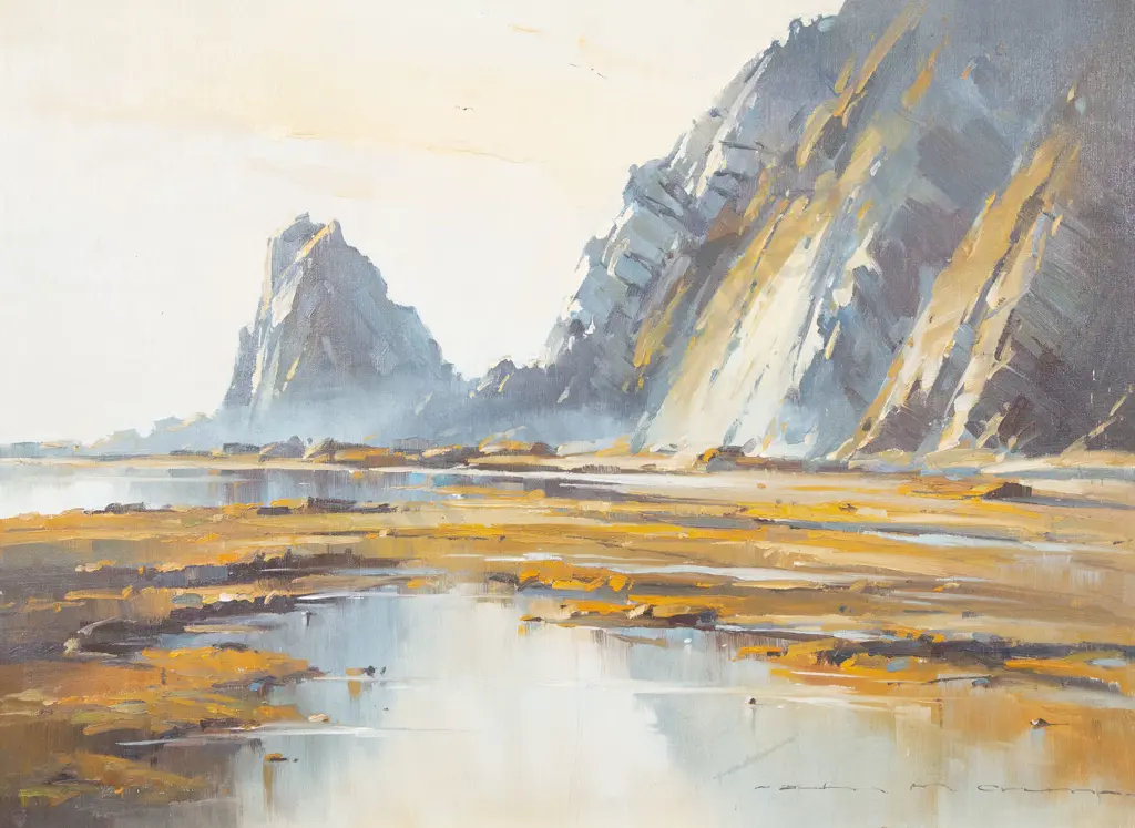John Crump (b 1943) - The West Coast near Punakaiki Image 1++
