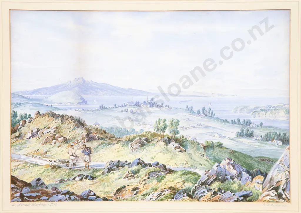 After Charles Decimus Barraud (1822 - 1897) - Auckland Harbour - 1875 Image 1++