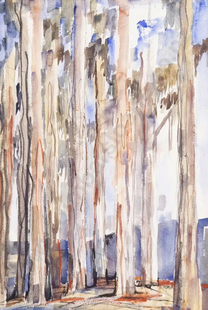 Nancy M Adams  (1926 - 2007) -  Eucalyptus Trees Image 1++