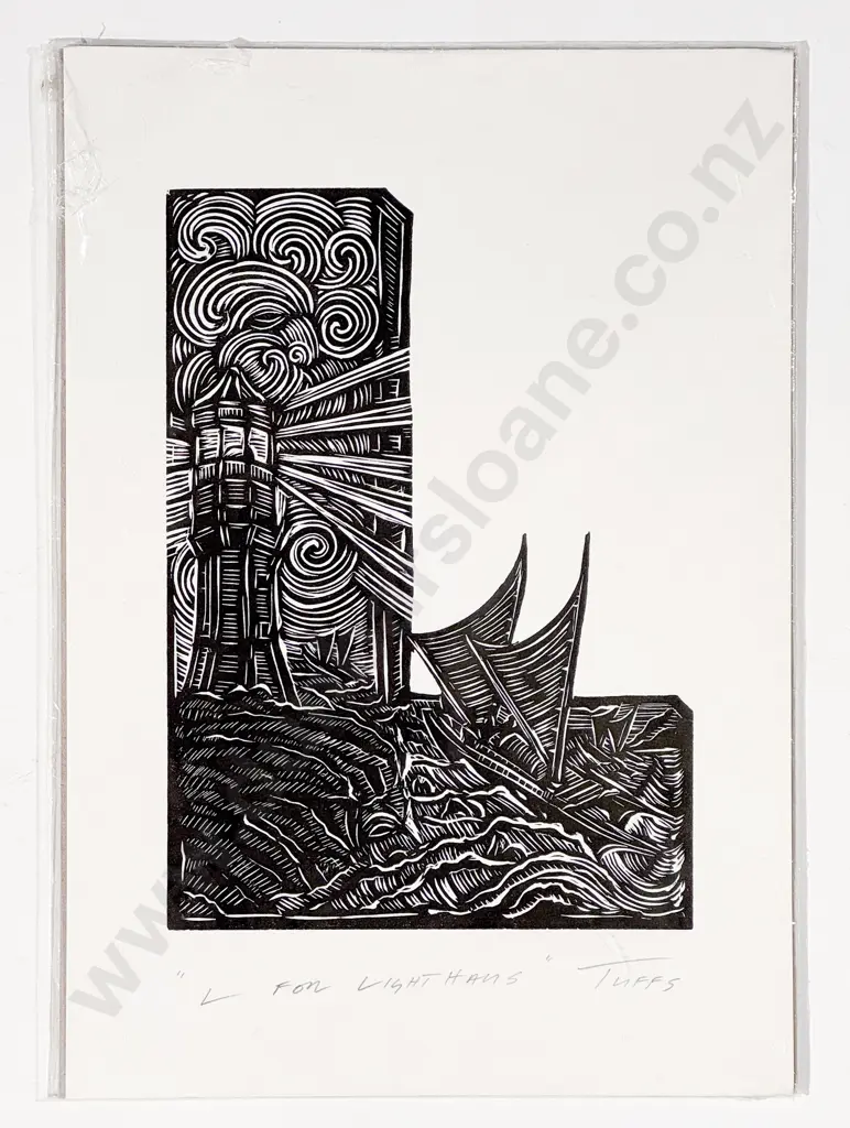 Michel Tuffery (b 1966) - L for Lighthaus (Unframed) Image 1++