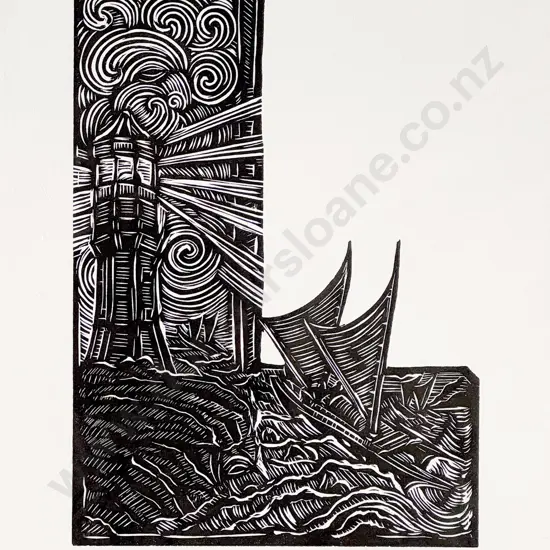 Michel Tuffery (b 1966) - L for Lighthaus (Unframed)