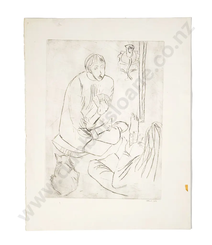 Janet Paul (1919 - 2004) - Two Women Playing Cards Image 1++