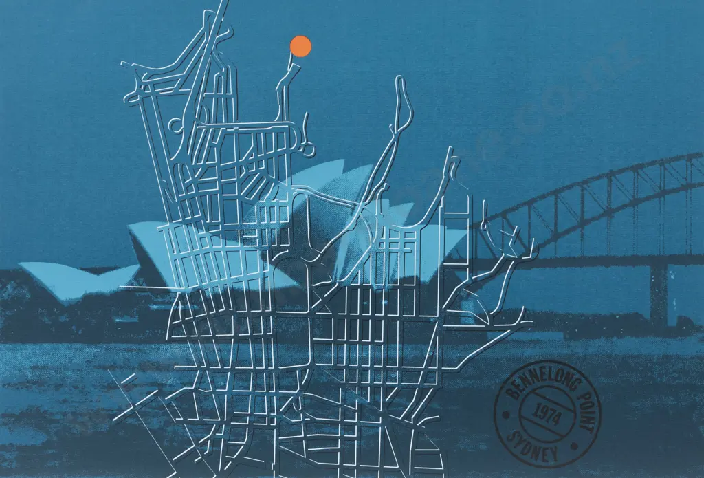 Ted Dutch (1928 - 2008) - Bennelong Point Sydney 1974 (unframed) Image 1++
