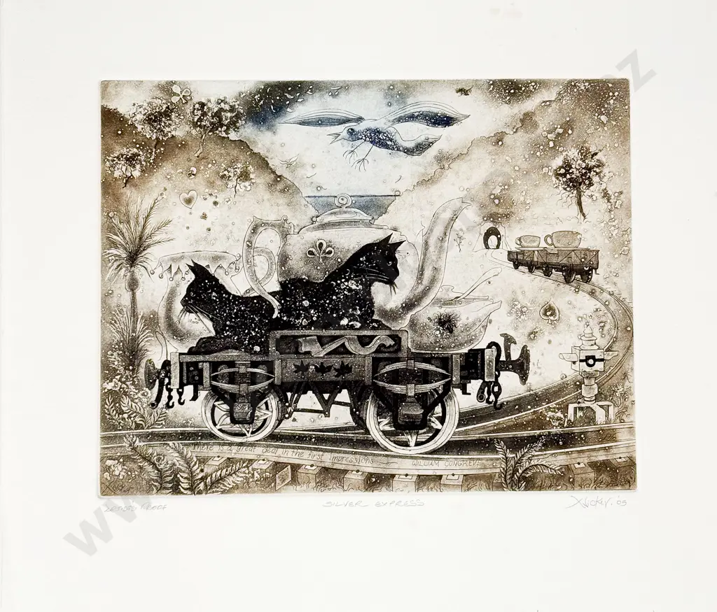 Gary Tricker (1938 - 2021) - Silver Express (unframed) Image 1++