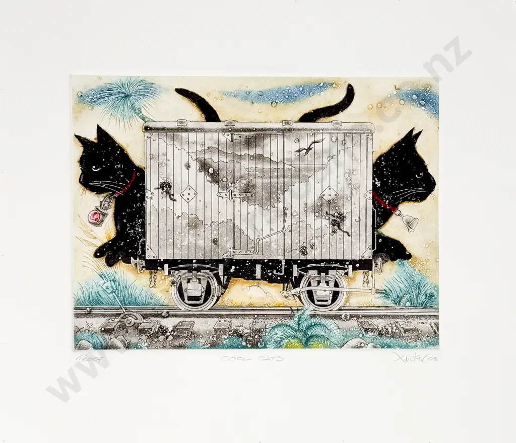 Gary Tricker (1938 - 2021) - Cool Cats (unframed) Image 1++