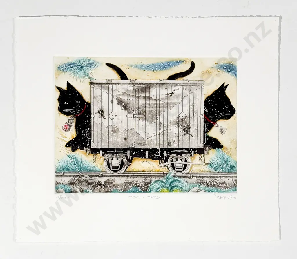 Gary Tricker (1938 - 2021) - Cool Cats (unframed) Image 1++