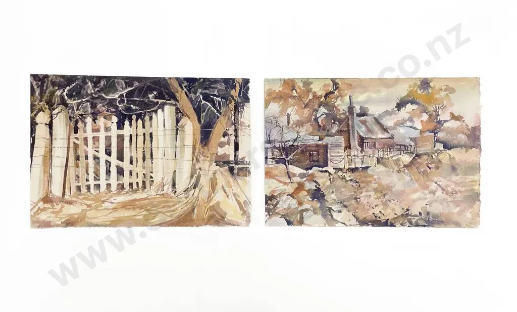 Les Finch (1940 - 2020) - Two Watercolours (Unframed) Image 1++