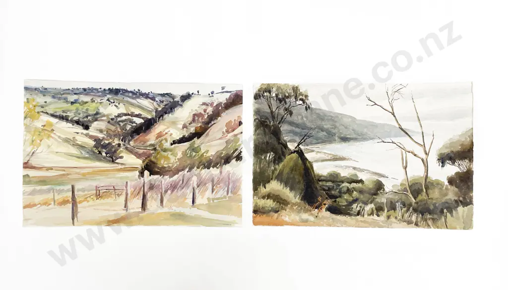 Les Finch (1940 - 2020) - Two Watercolours (Unframed) (a/f) Image 1++