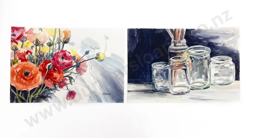 Les Finch (1940 - 2020) - Two Watercolours (Unframed) Image 1++