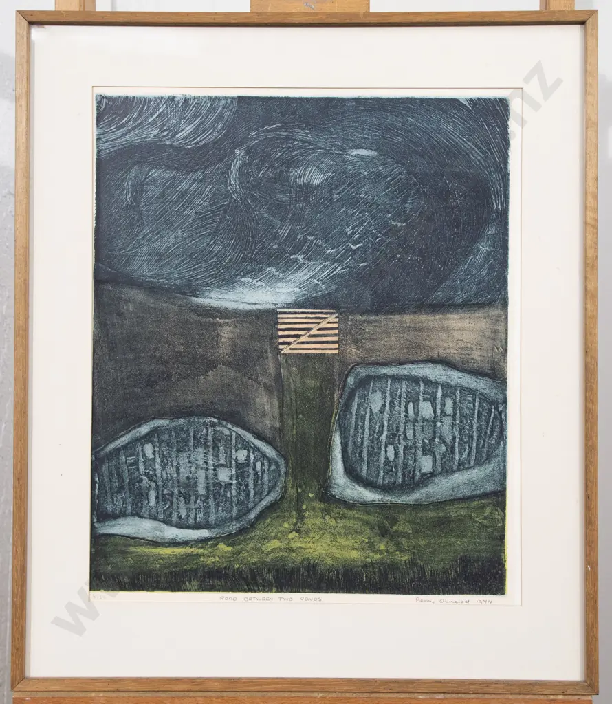 Penny Ormerod (1922 - 1988) - Road Between Two Ponds Image 1++