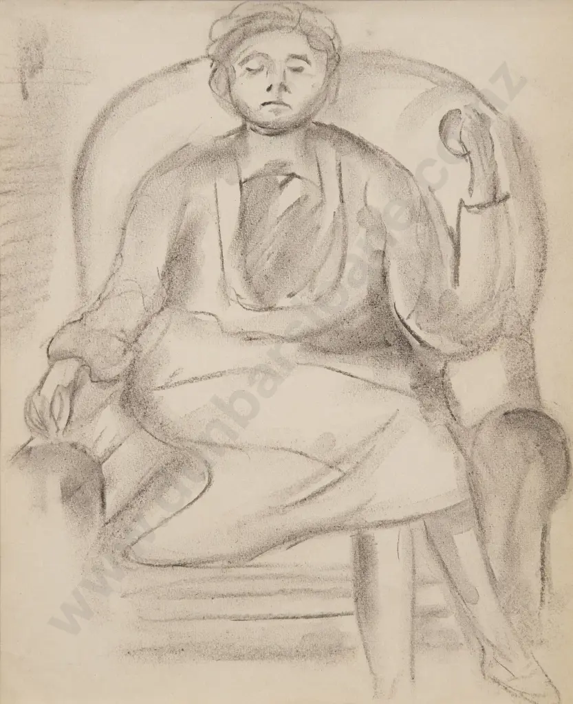 Attributed Hilda Wiseman (1894 - 1984) - Seated Woman Image 1++