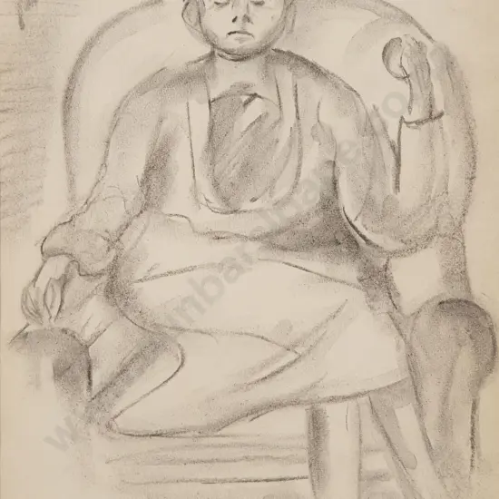 Attributed Hilda Wiseman (1894 - 1984) - Seated Woman