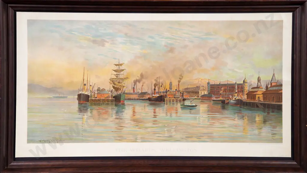 After William Menzies Gibb (1859 - 1931) - The Wharfs - Wellington Image 1++