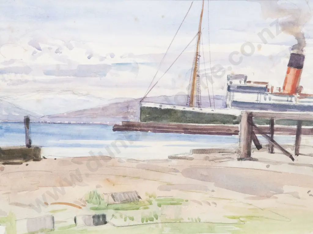 Nugent Welch (1881 - 1970) - Boats in Petone Image 1++
