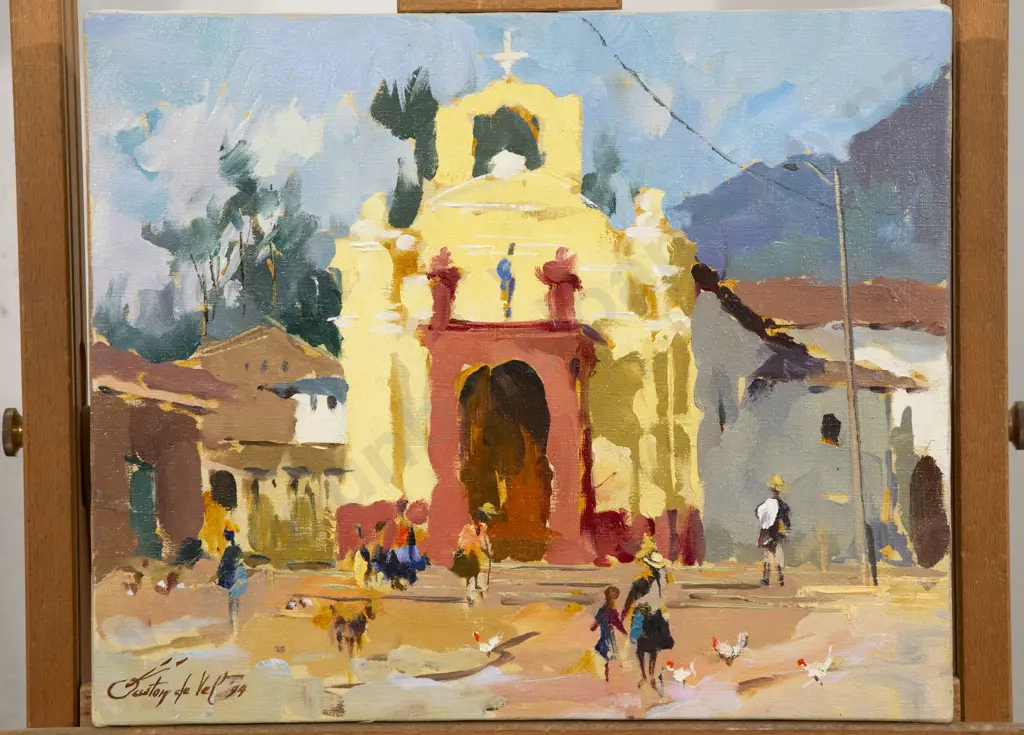 Gaston De Vel (1924 - 2010) - Peruche (Equador) Chruch Image 1++