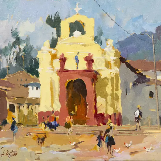 Gaston De Vel (1924 - 2010) - Peruche (Equador) Chruch