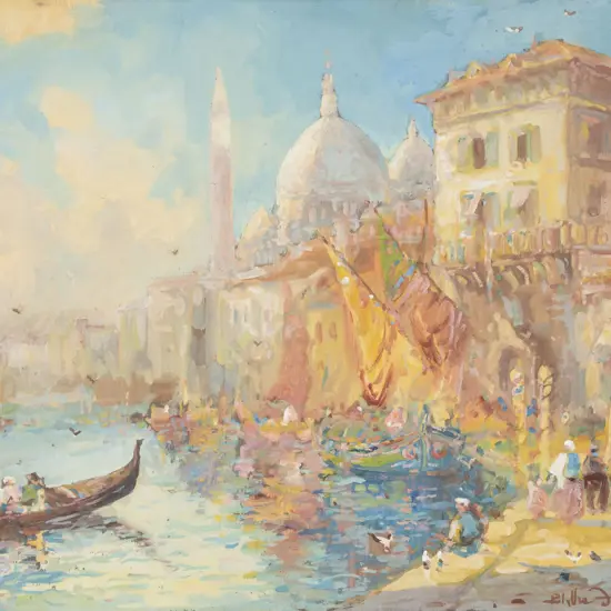 Blythe Fletcher (1890 - 1949) - A View on the Grand Canal
