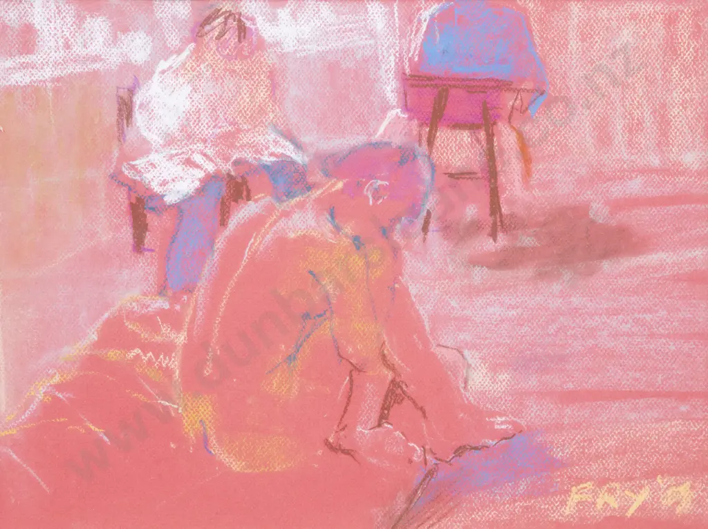 Patricia Fry (1924 - 2019) - Model Sitting Study Image 1++