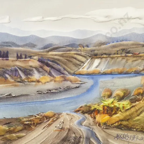 Jack Register (1936 - 2018) - Logs Along the Manawatu River
