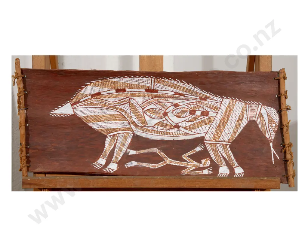 Kalarriya Jimmy Namarnyilk (Australian) - Goanna and Figure Image 1++