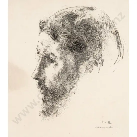 Odilon Redon (French 1840 - 1916) - Portrait of Pierre Bonnard