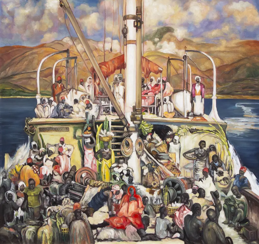 After Fernand Allard L'Olivier (Belgian 1883 - 1933) - The Ferry Image 1++