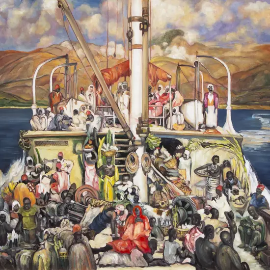 After Fernand Allard L'Olivier (Belgian 1883 - 1933) - The Ferry