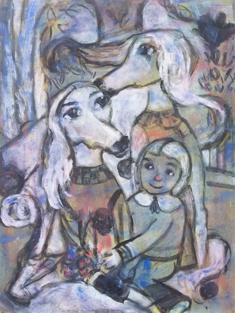 Ellinore Ginn (1915 - 1995) - Isalukis wit Raggedy Anne Image 1++