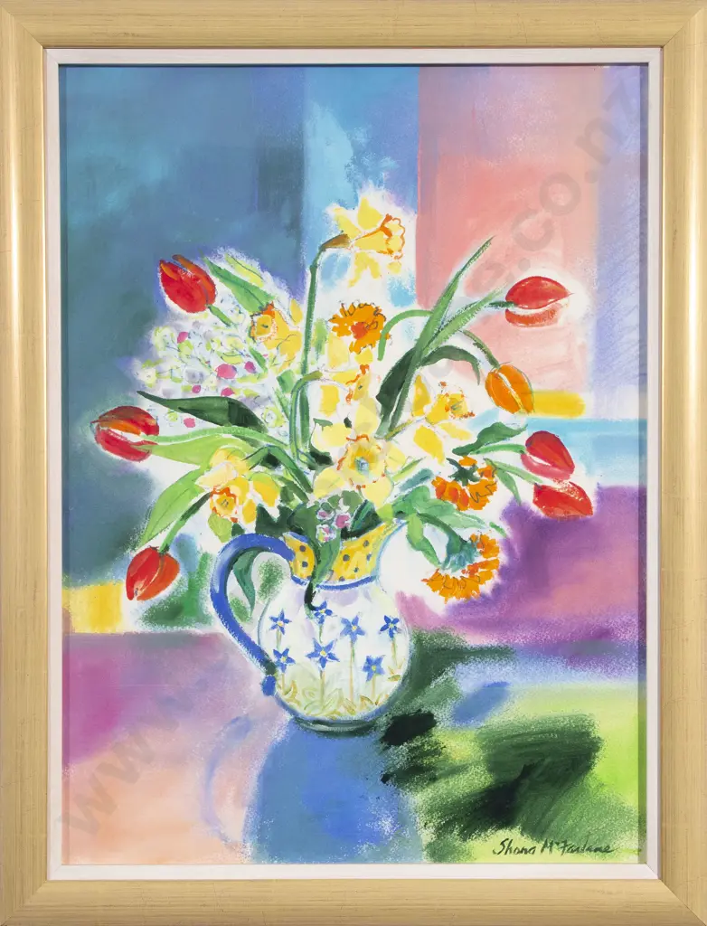 Shona McFarlane (1929 - 2001) - Tulips and Daffodils Image 1++