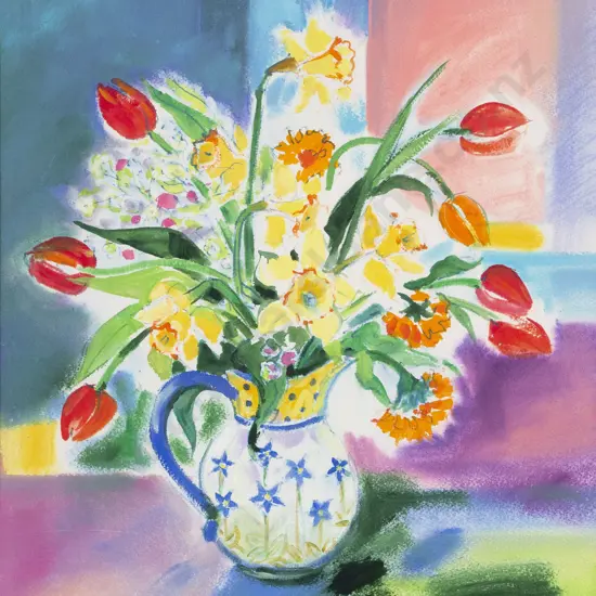 Shona McFarlane (1929 - 2001) - Tulips and Daffodils