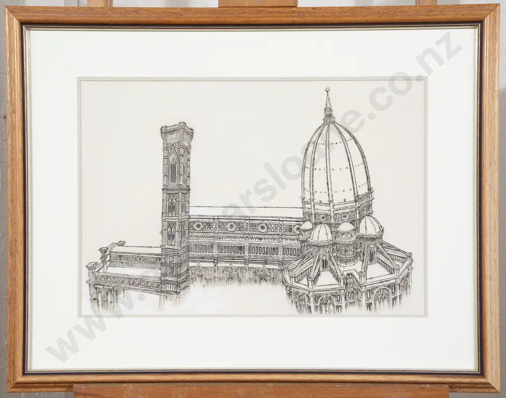 Russell Clark (1905 - 1966) - Cathedral of Santa Maria del Fiore (a/f) Image 1++