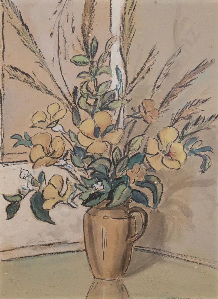 George Packwood (1916 - 1991) - Still Life with Flower Vase Image 1++