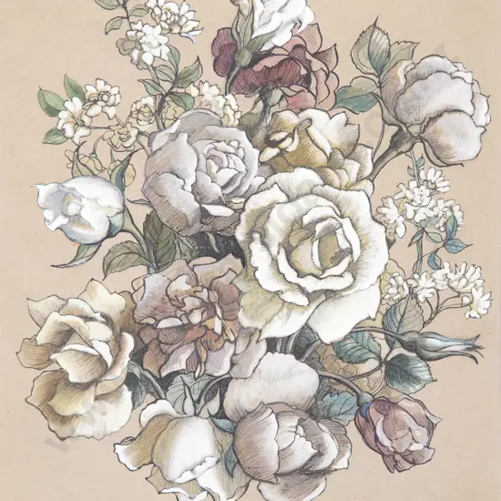 Elise Mourant (1921 - 1990) - Roses