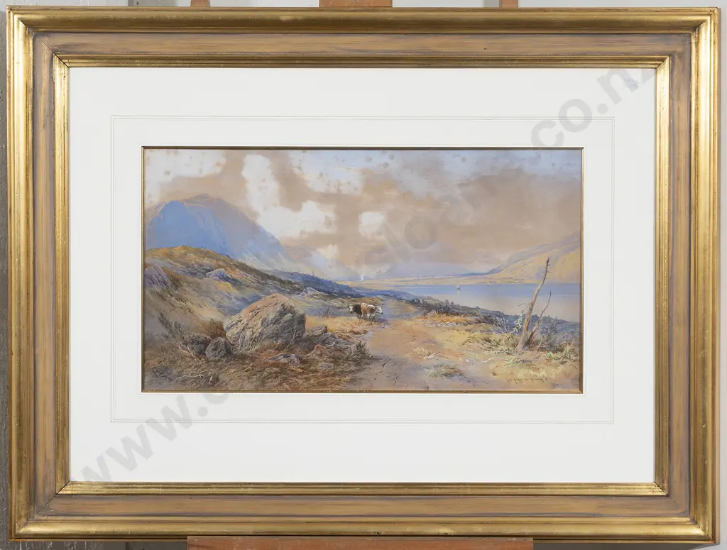 Laurence William Wilson (1850-1912) - Lake Hayes Near Arrowtown (a/f) Image 1++