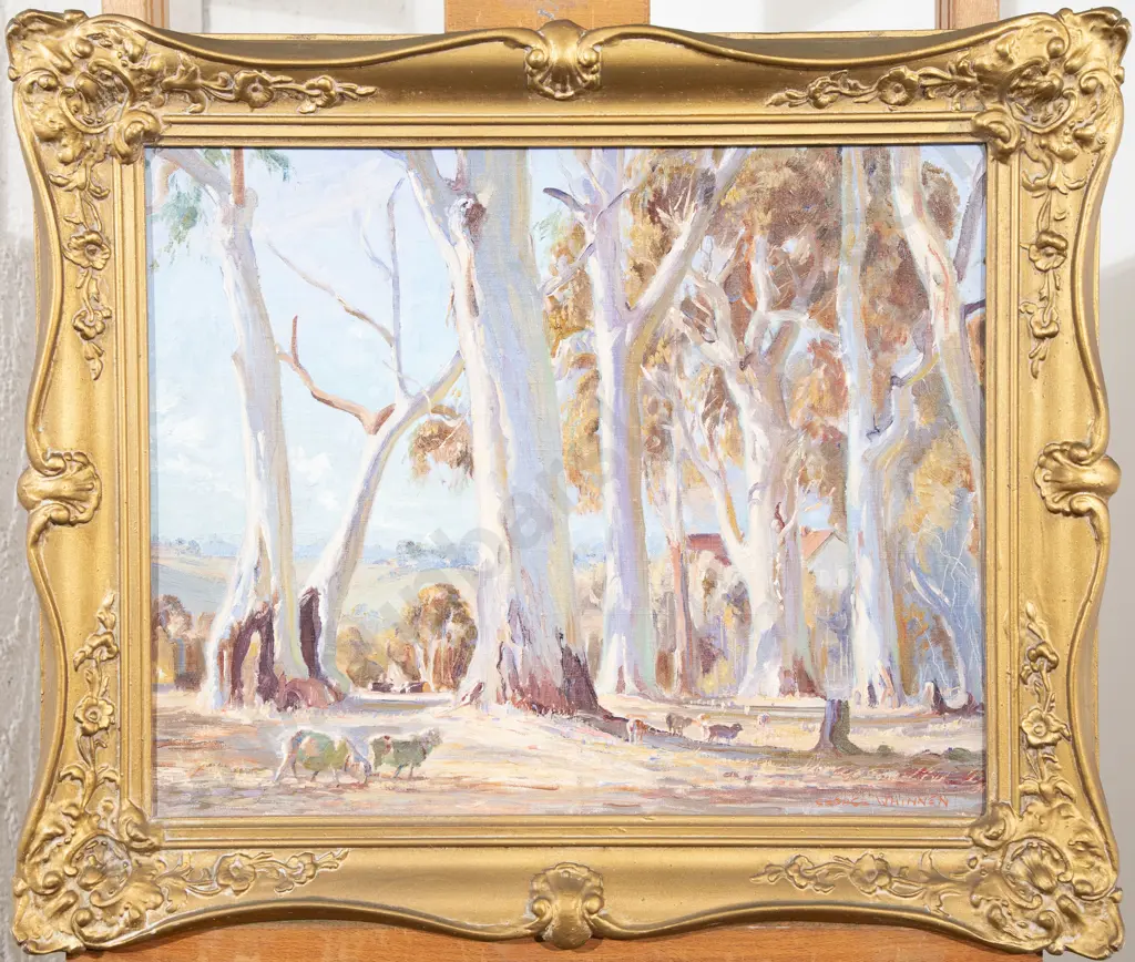 George Whinnen (Australian 1891 - 1950) - White Gums - Woodhouse S.A. Image 1++